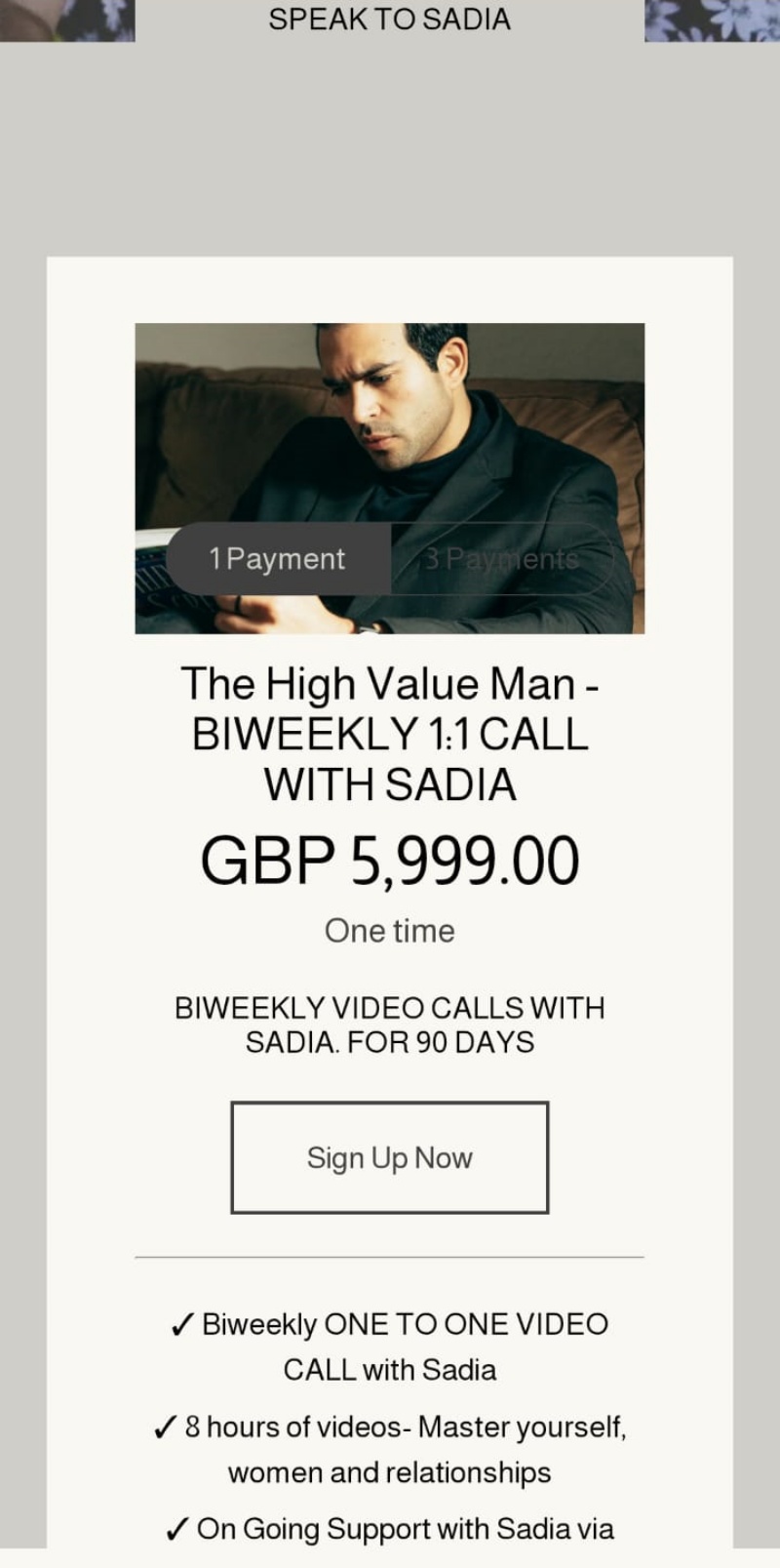 Sadia Khan, Dating Coach,